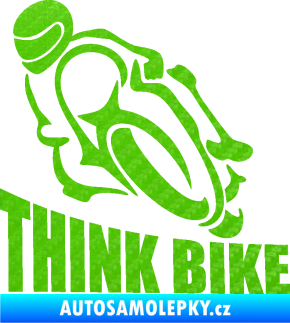 Samolepka Think bike 001 motorkář 3D karbon zelený kawasaki