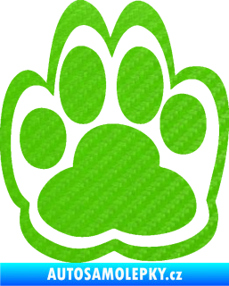 Samolepka Tlapka 007 3D karbon zelený kawasaki