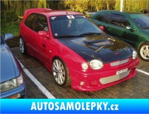 Samolepka Toyota Celica 97-02 - přední 3D karbon zelený kawasaki