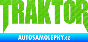 Samolepka Traktor - music 3D karbon zelený kawasaki