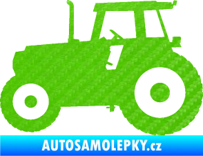 Samolepka Traktor 001 levá 3D karbon zelený kawasaki