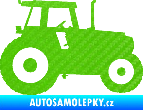 Samolepka Traktor 001 pravá 3D karbon zelený kawasaki