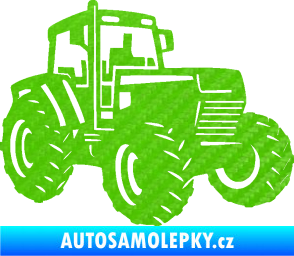 Samolepka Traktor 002 pravá Zetor 3D karbon zelený kawasaki