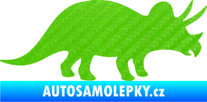 Samolepka Triceratops 001 pravá 3D karbon zelený kawasaki