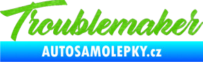 Samolepka Troublemaker 3D karbon zelený kawasaki