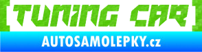 Samolepka Tuning car 3D karbon zelený kawasaki