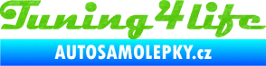 Samolepka Tuning for life nápis 3D karbon zelený kawasaki