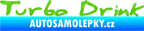 Samolepka Turbo drink 3D karbon zelený kawasaki