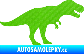 Samolepka Tyrannosaurus Rex 001 pravá 3D karbon zelený kawasaki