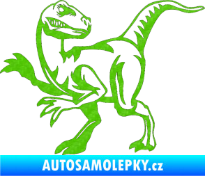 Samolepka Tyrannosaurus Rex 003 levá 3D karbon zelený kawasaki