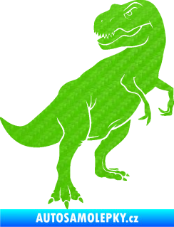 Samolepka Tyrannosaurus Rex 004 pravá 3D karbon zelený kawasaki