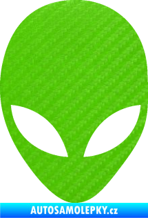 Samolepka UFO 002 3D karbon zelený kawasaki
