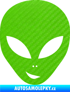 Samolepka UFO 003 levá 3D karbon zelený kawasaki