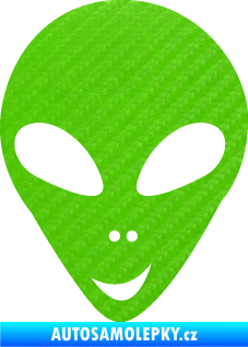 Samolepka UFO 004 levá 3D karbon zelený kawasaki