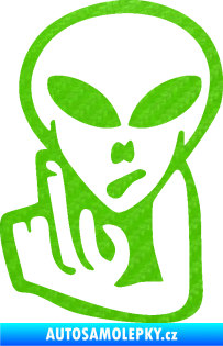 Samolepka UFO 008 levá 3D karbon zelený kawasaki