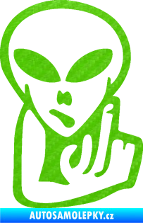 Samolepka UFO 008 pravá 3D karbon zelený kawasaki