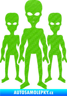 Samolepka Ufoni 3D karbon zelený kawasaki