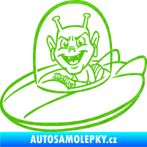 Samolepka Ufoun v lodi levá 3D karbon zelený kawasaki