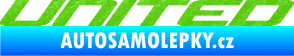 Samolepka United nápis 3D karbon zelený kawasaki