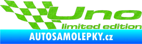 Samolepka Uno limited edition levá 3D karbon zelený kawasaki