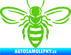 Samolepka Včela 002 3D karbon zelený kawasaki