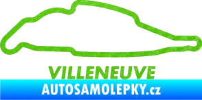 Samolepka Okruh Villeneuve 3D karbon zelený kawasaki