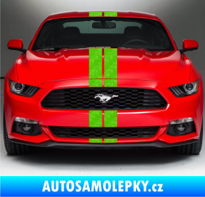 Samolepka Viper pruhy 10 cm (dva stejně široké) 3D karbon zelený kawasaki
