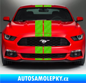 Samolepka Viper pruhy 14 cm (dva stejně široké) 3D karbon zelený kawasaki