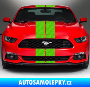 Samolepka Viper pruhy 16 cm (dva stejně široké) 3D karbon zelený kawasaki