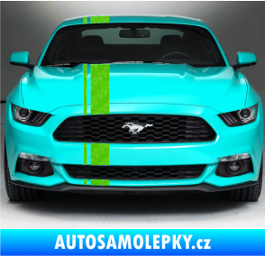 Samolepka Viper pruhy 2 cm + 11 cm 3D karbon zelený kawasaki