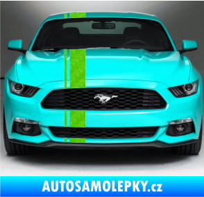 Samolepka Viper pruhy 2 cm + 12 cm 3D karbon zelený kawasaki