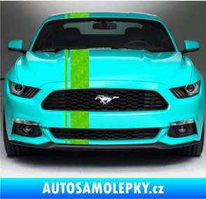 Samolepka Viper pruhy 2 cm + 14 cm 3D karbon zelený kawasaki