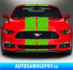 Samolepka Viper pruhy 24 cm (dva stejně široké) 3D karbon zelený kawasaki