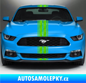Samolepka Viper pruhy dvojité 1,5 cm + 6 cm + 6 cm + 1,5 cm 3D karbon zelený kawasaki
