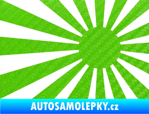 Samolepka Vlajka Japonsko 002 pravá JDM 3D karbon zelený kawasaki