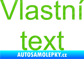 Samolepka Vlastní text - Arial 3D karbon zelený kawasaki