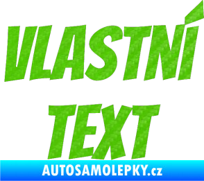 Samolepka Vlastní text - Bangers 3D karbon zelený kawasaki