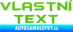 Samolepka Vlastní text - Batman 3D karbon zelený kawasaki
