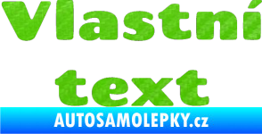 Samolepka Vlastní text - Chango 3D karbon zelený kawasaki