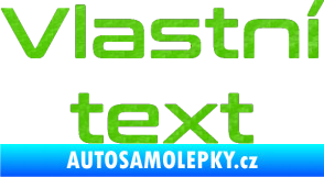 Samolepka Vlastní text - Conthrax 3D karbon zelený kawasaki