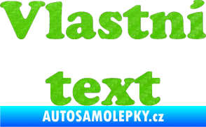 Samolepka Vlastní text - Cooper Black 3D karbon zelený kawasaki