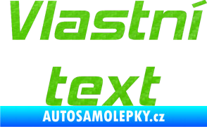 Samolepka Vlastní text - Hemi Head 3D karbon zelený kawasaki