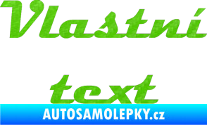 Samolepka Vlastní text - Magneto 3D karbon zelený kawasaki