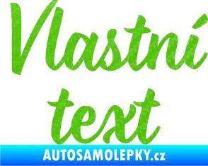 Samolepka Vlastní text - Monarda 3D karbon zelený kawasaki