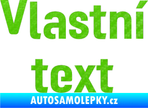 Samolepka Vlastní text - Moto GP 3D karbon zelený kawasaki
