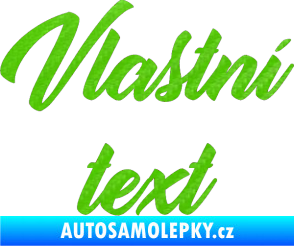 Samolepka Vlastní text - Orange Personal 3D karbon zelený kawasaki