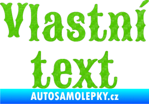 Samolepka Vlastní text - Sancreek 3D karbon zelený kawasaki