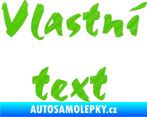 Samolepka Vlastní text - Staccato 3D karbon zelený kawasaki
