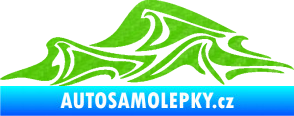 Samolepka Vlny 002 levá moře 3D karbon zelený kawasaki
