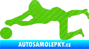 Samolepka Voleybal 008 levá 3D karbon zelený kawasaki